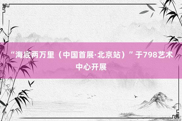 “海底两万里（中国首展·北京站）”于798艺术中心开展