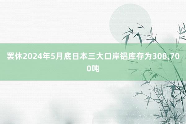 罢休2024年5月底日本三大口岸铝库存为308,700吨