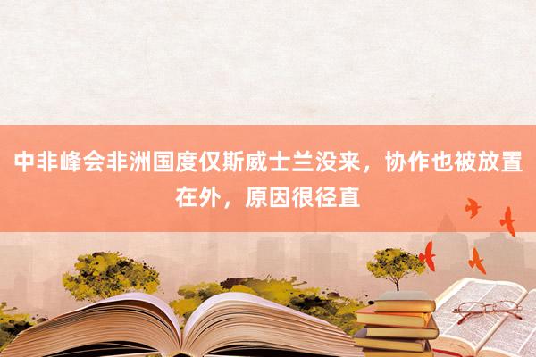 中非峰会非洲国度仅斯威士兰没来，协作也被放置在外，原因很径直